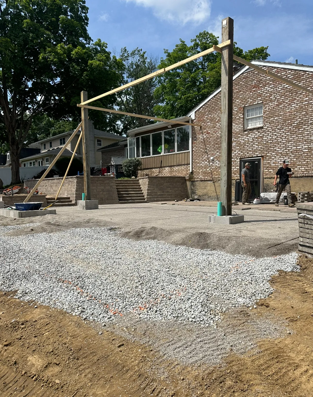 Outdoor patio construction in Wadsworth, Ohio